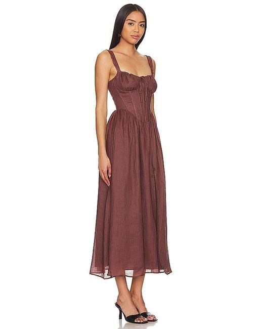 Bardot Red X Revolve Esra Midi Dress