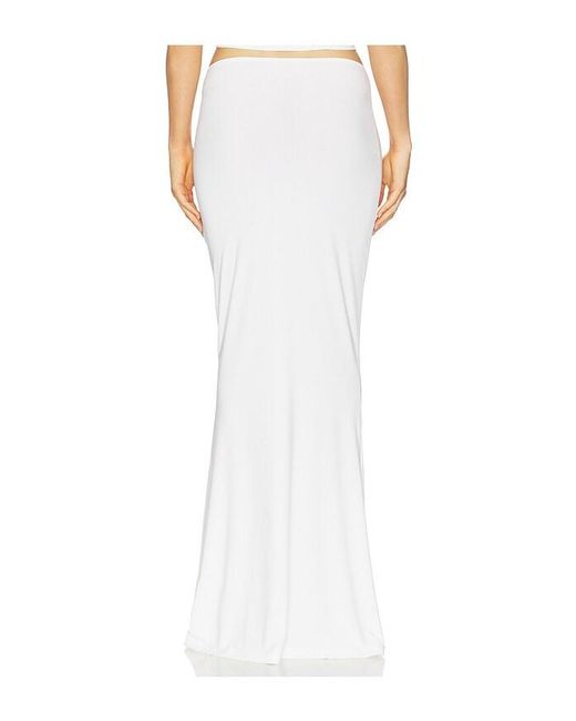 Norma Kamali White X Lifestyle Obie Long Skirt