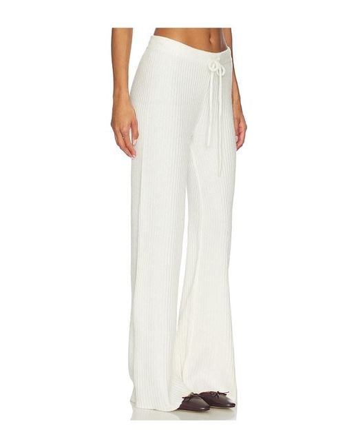 Bobi White Wide Leg Pant
