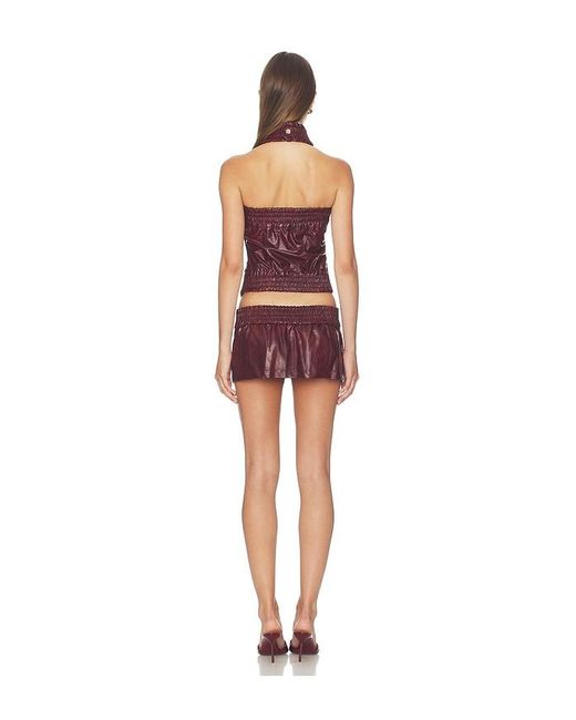 Nii HAI Red Leather Twist Dress