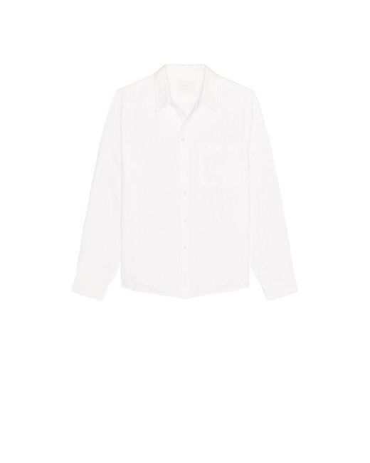 Citizens of Humanity White Single Pocket Work Shirt for men