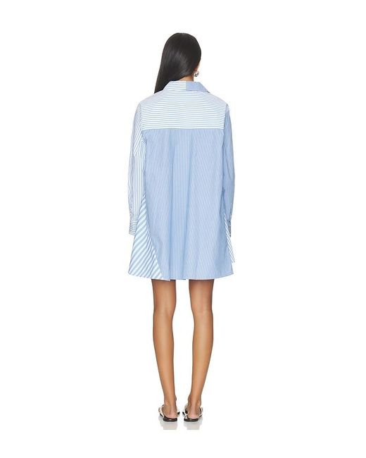 Free People Blue Oxford Club Mini Dress