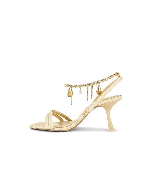 Jonathan Simkhai Metallic Caspian Raffia Strappy Heel