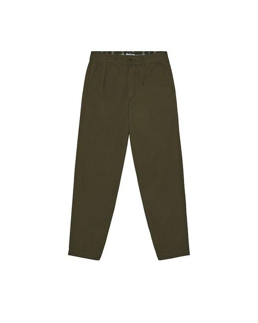 Barbour Green Cole Relaxed Fit Poplin Trouser for men