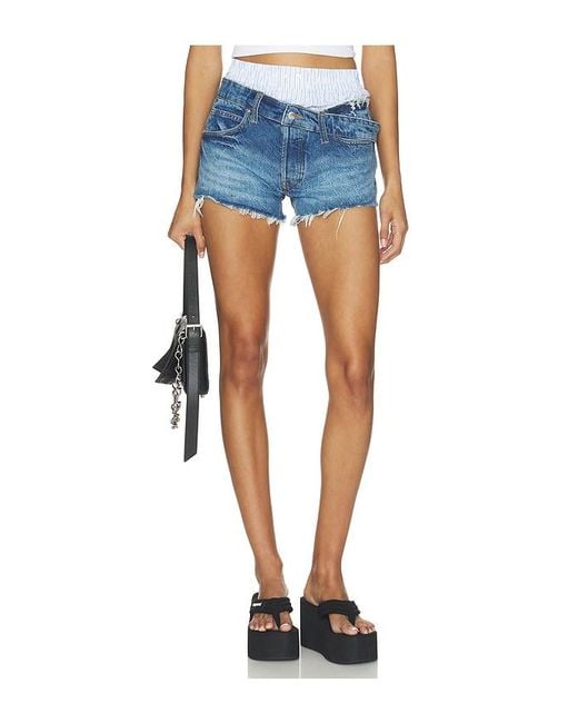 Alexander Wang Blue Pre-Styled Short With Boxer