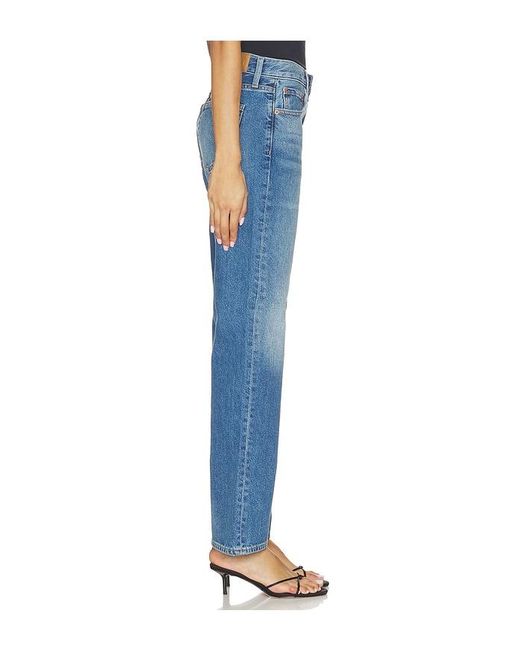 Pistola Blue Issa Mid Rise Relaxed Straight Jeans