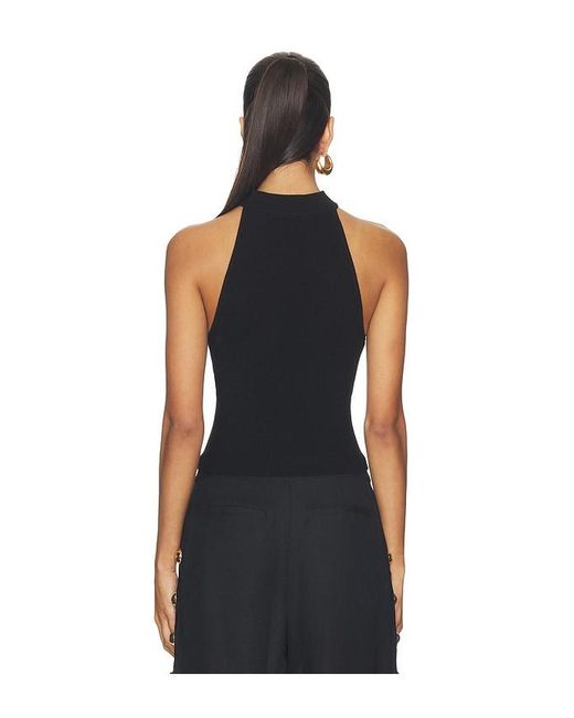 Jonathan Simkhai Black Renlen Halter Top