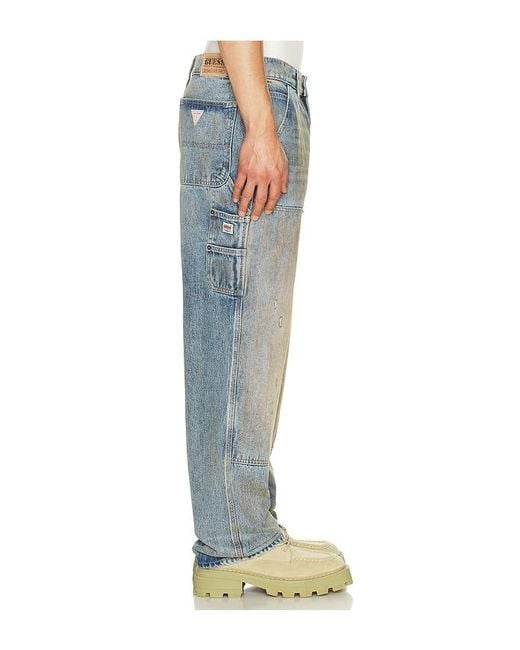 Guess Blue Panel Carpenter Pant for men