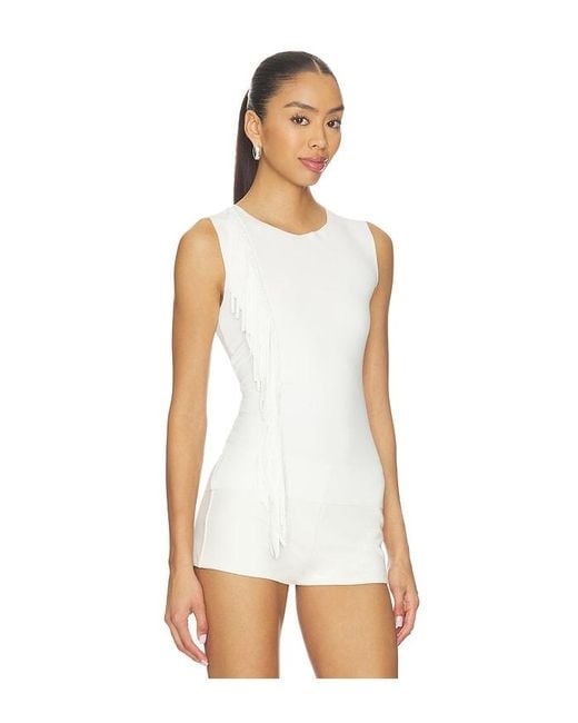 geel White Iris Top