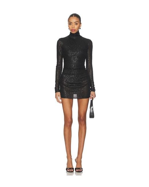 Norma Kamali Black X Revolve Long Sleeve Turtleneck Pickleball Dress