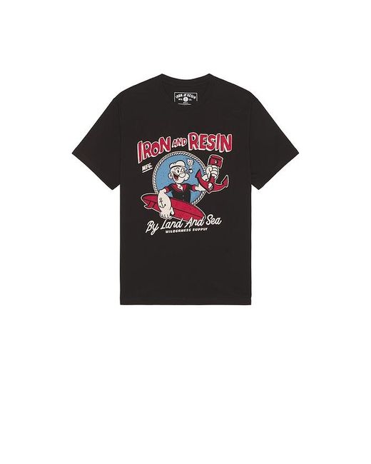 Iron & Resin Black By Land And By Sea Tee for men
