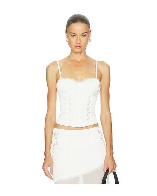 Runaway the Label White Emberly Bustier