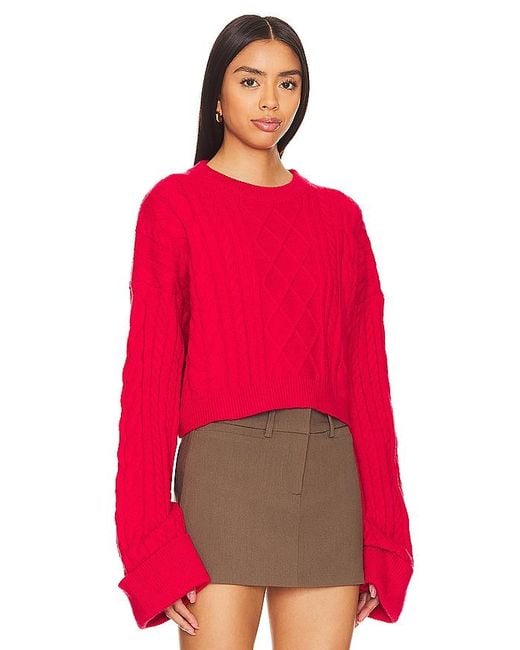 SNDY'S Red Nellie Crop Sweater