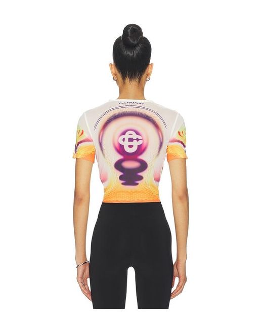Casablanca Multicolor Printed Mesh Baby Tee