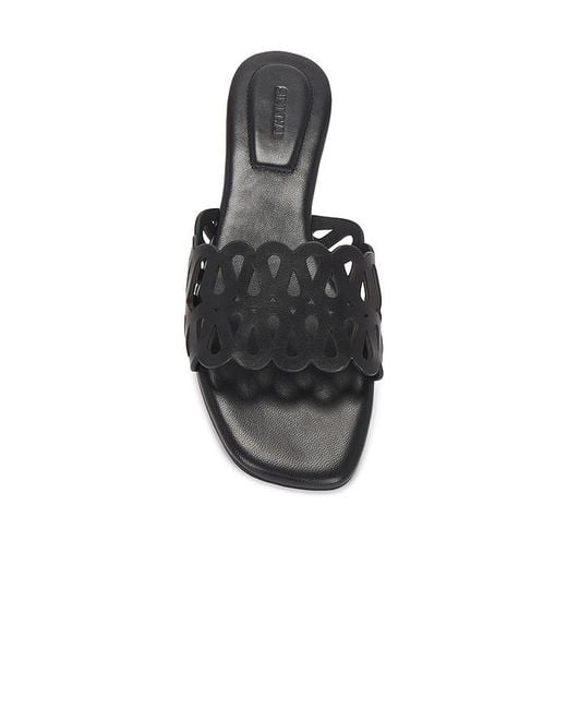 Jonathan Simkhai White Mccall Laser Cut Leather Flat Slide
