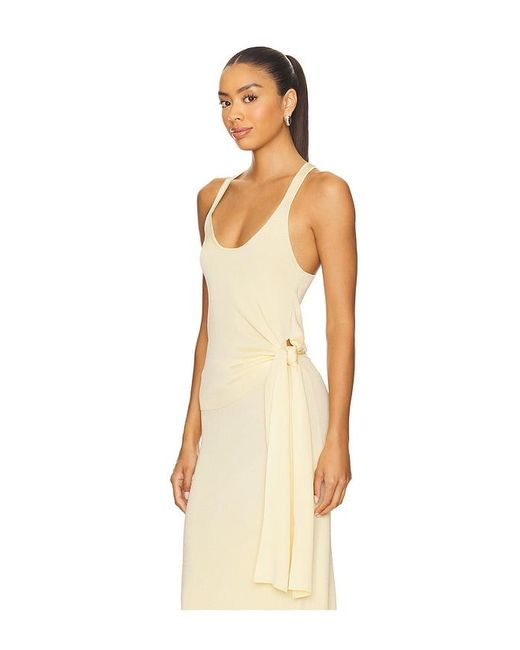 Lovers + Friends Natural Elsy Tie Tank Top