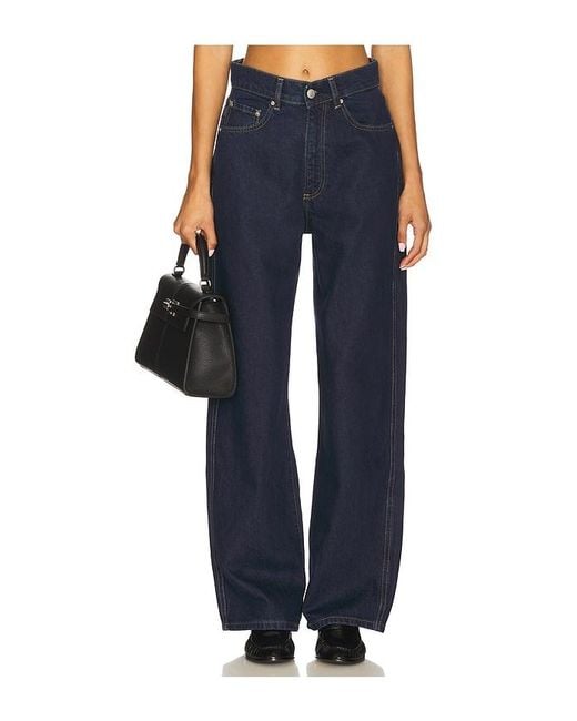 DL1961 Blue Taylor Ultra High Relaxed Rise Barrel Jeans