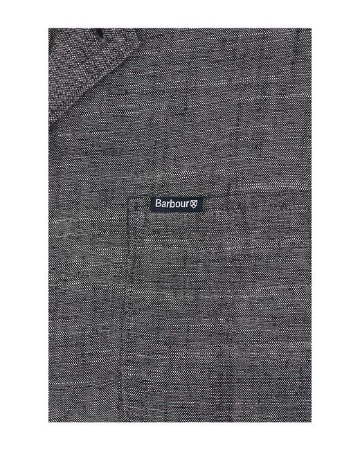 Barbour Gray Bowston Linen Blend Summer Shirt for men