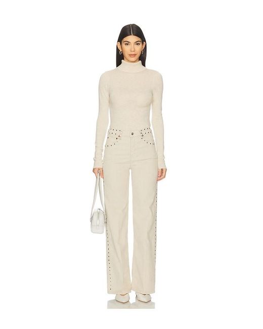 Re/done White High Rise Wide Leg Jeans