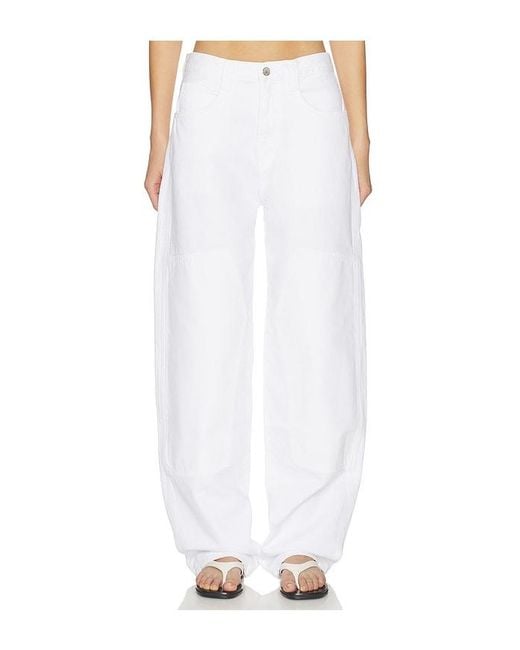 Agolde White Laria Pieced Jean