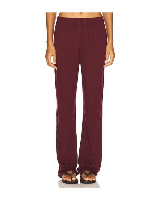 Pantalón Pierna Ancha En Color Vino Talla (También En M, S, Xl, Xs) ÉTERNE de color Red