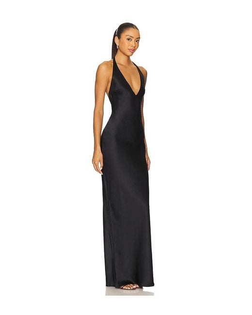 Amanda Uprichard Black Bondi Maxi Dress