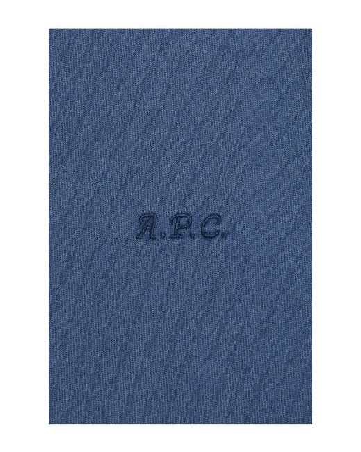 A.P.C. Blue Contrast T-Shirt for men