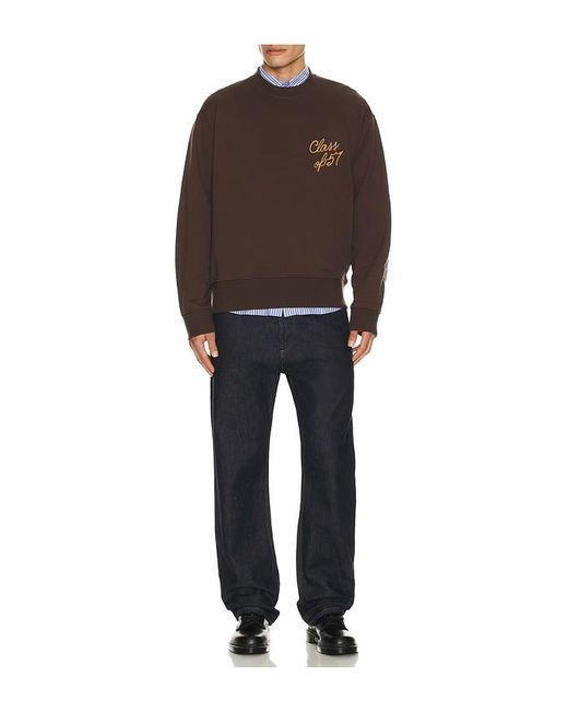 President's Brown Class 57 Crew Sweatshirt for men