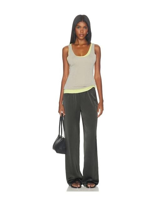 Lovers + Friends Black Alette Satin Pants