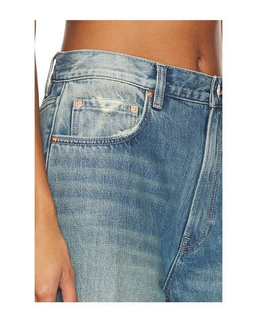 GRLFRND Blue Luna Mid Rise Baggy Wide Leg Jeans