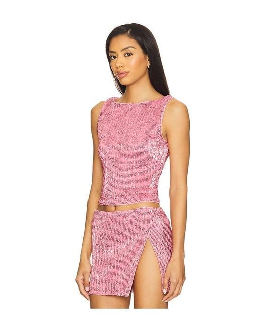 Lovers + Friends Pink Selma Top