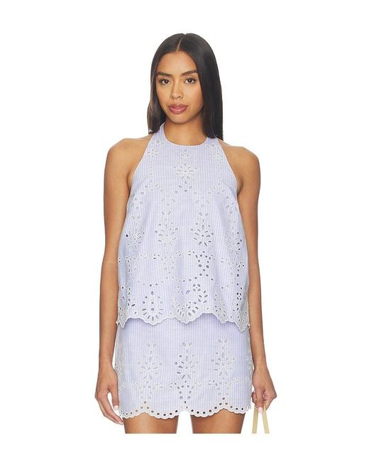 Hemant & Nandita White Halter Neck Top
