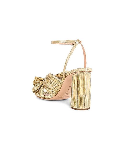 Loeffler Randall Orange Camellia Bow Heel With Ankle Strap