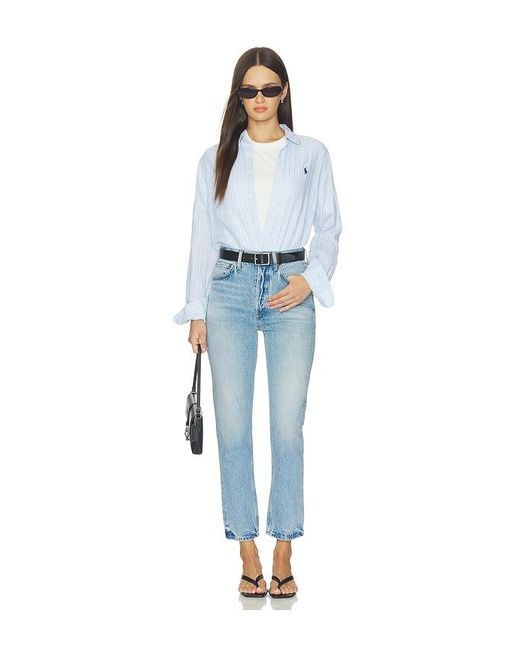 Agolde Blue Riley Crop Jean