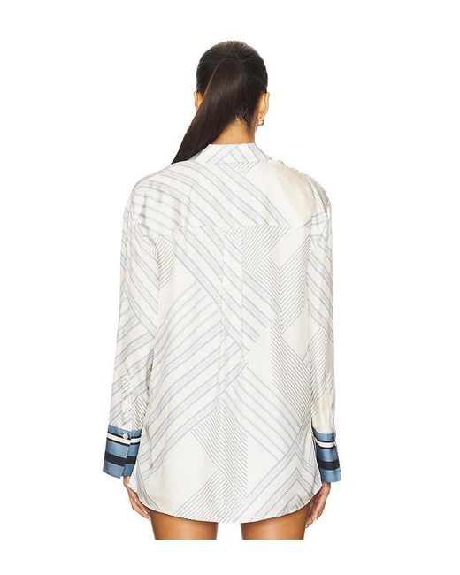 Veronica Beard White Delila Blouse