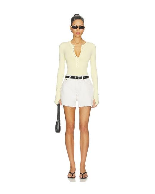 aligrace White Vintage Blanc Short