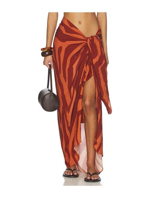 ViX Orange Printed Sarong