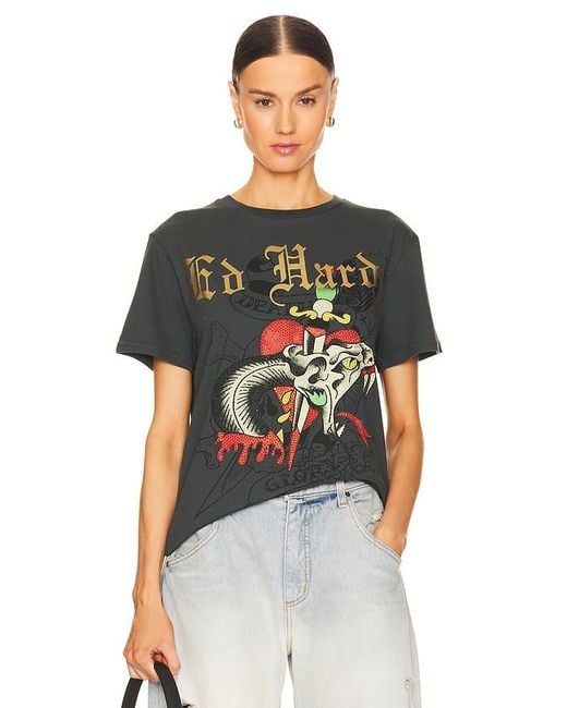 Ed Hardy Black Dagger Snake Tee