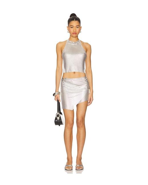 OW Collection White Gemma Mini Skirt
