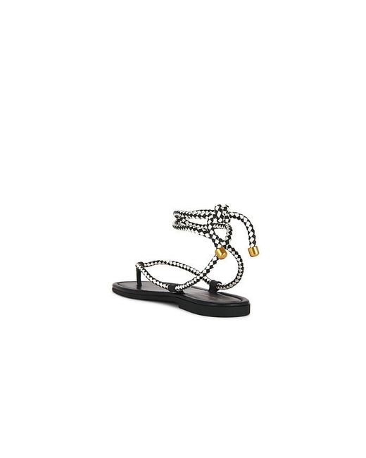 Veronica Beard White Carmina Woven Cord Sandal