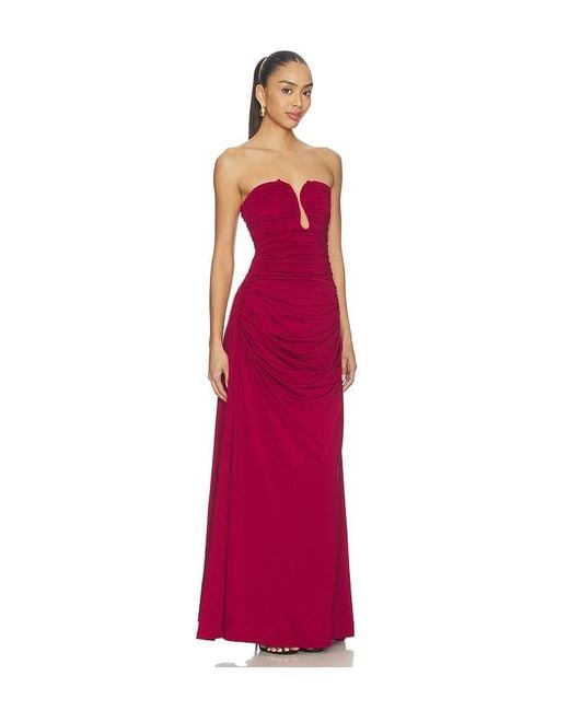 SNDY'S Red Lilana Maxi Dress