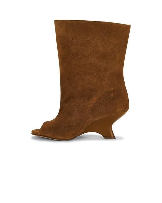 Gia Borghini Brown Gia Heeled Open Toe Boot