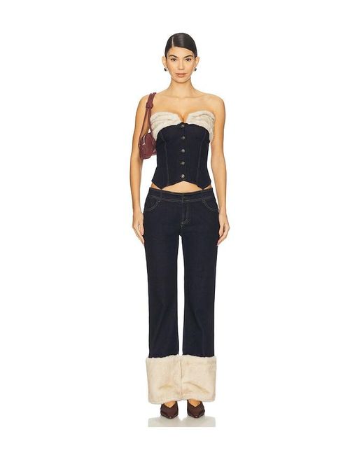 OW Collection Black Desi Corset Top