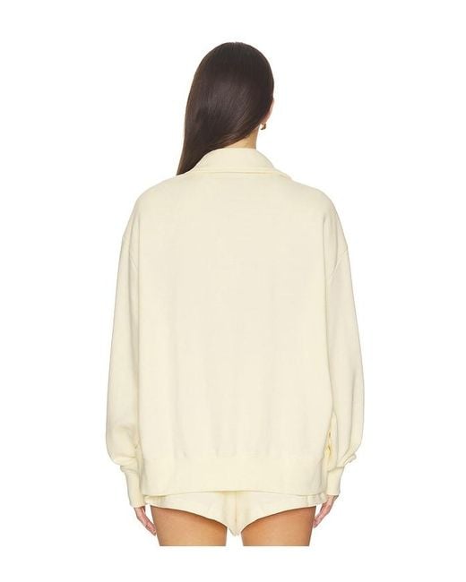 WeWoreWhat Natural Henley Pull Over Sweatshirt