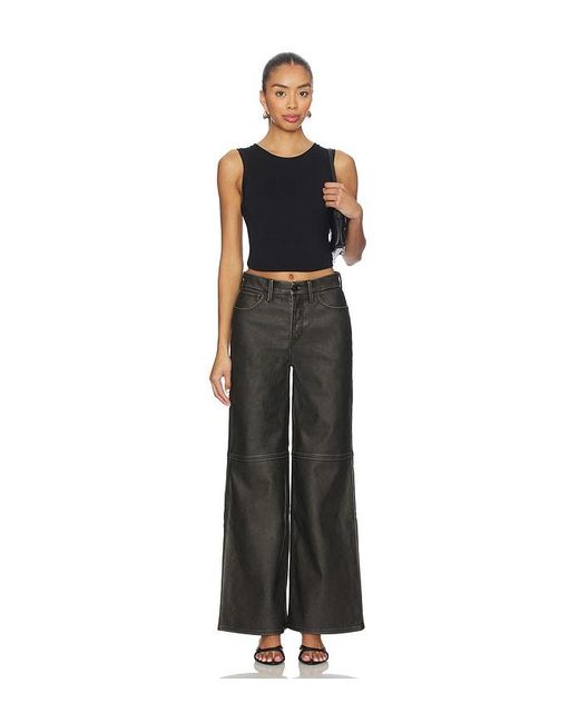 GOOD AMERICAN Black Good Skate Faux Leather Pants