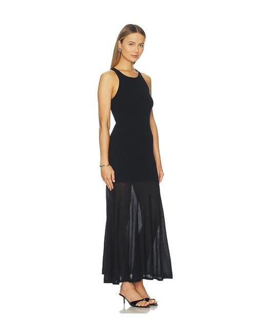 NAADAM White Super Fine Crepe Long Dress With Sheer Skirt