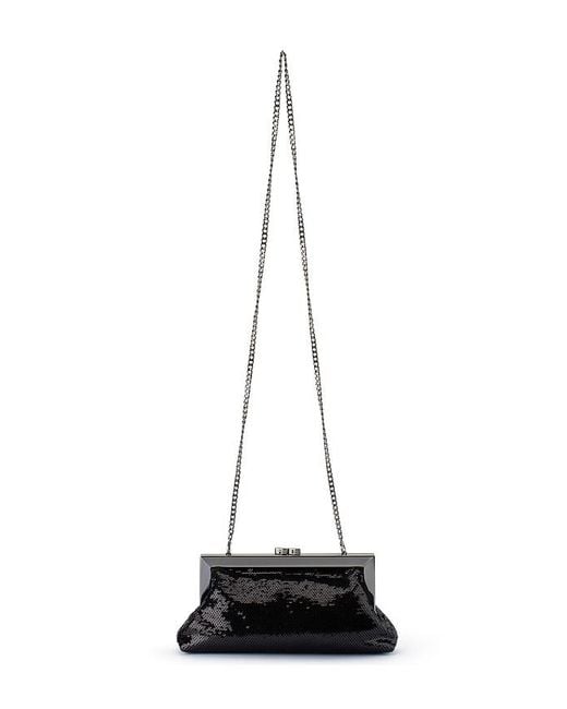 Olga Berg Black Zephyr Clutch