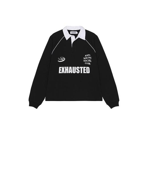 ANTI SOCIAL SOCIAL CLUB Black Rugby Polo for men