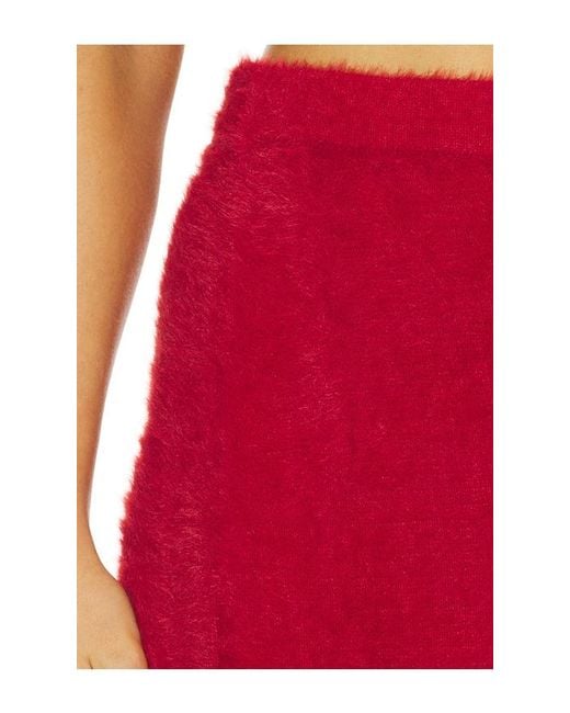 Helmut Lang Red Eyelash Mini Skirt