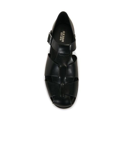 G.H.BASS Black Potter Flat Sandals for men